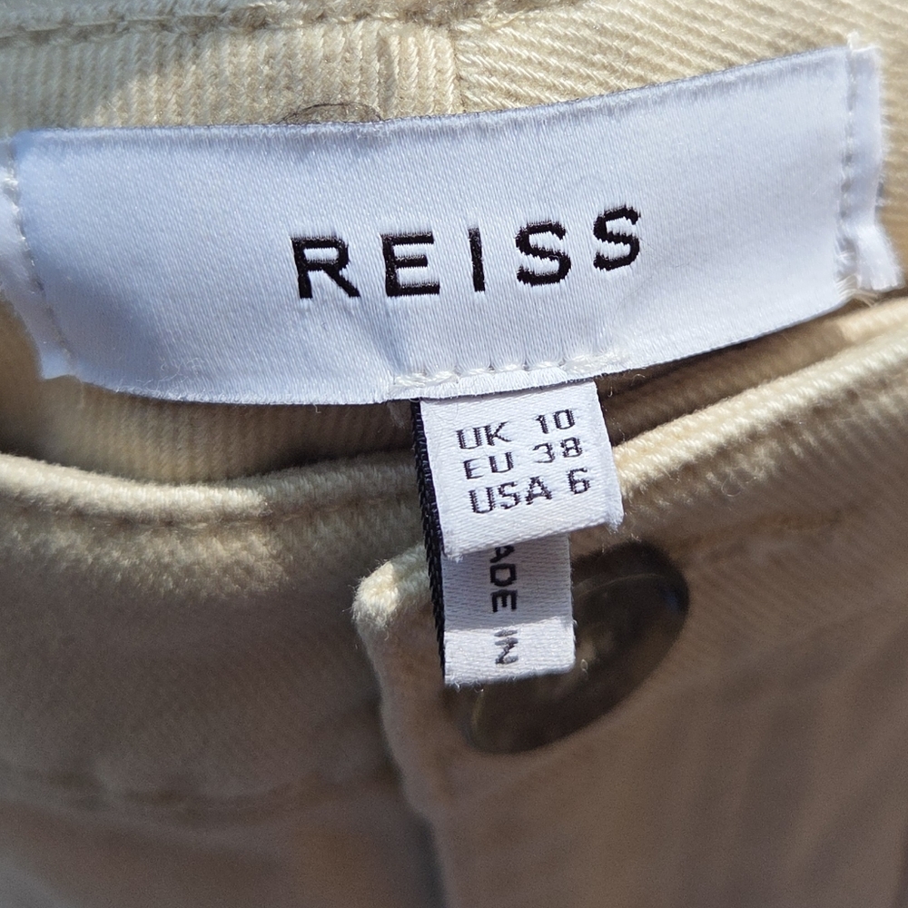 Reiss Cream High-Waist Tapered Pants - Picture 4 of 6